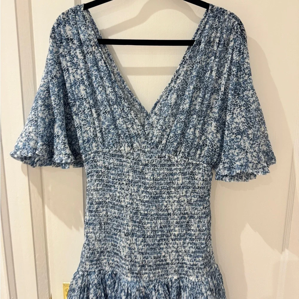 byTiMo Blue Ruffle Gown - Picture 3 of 9